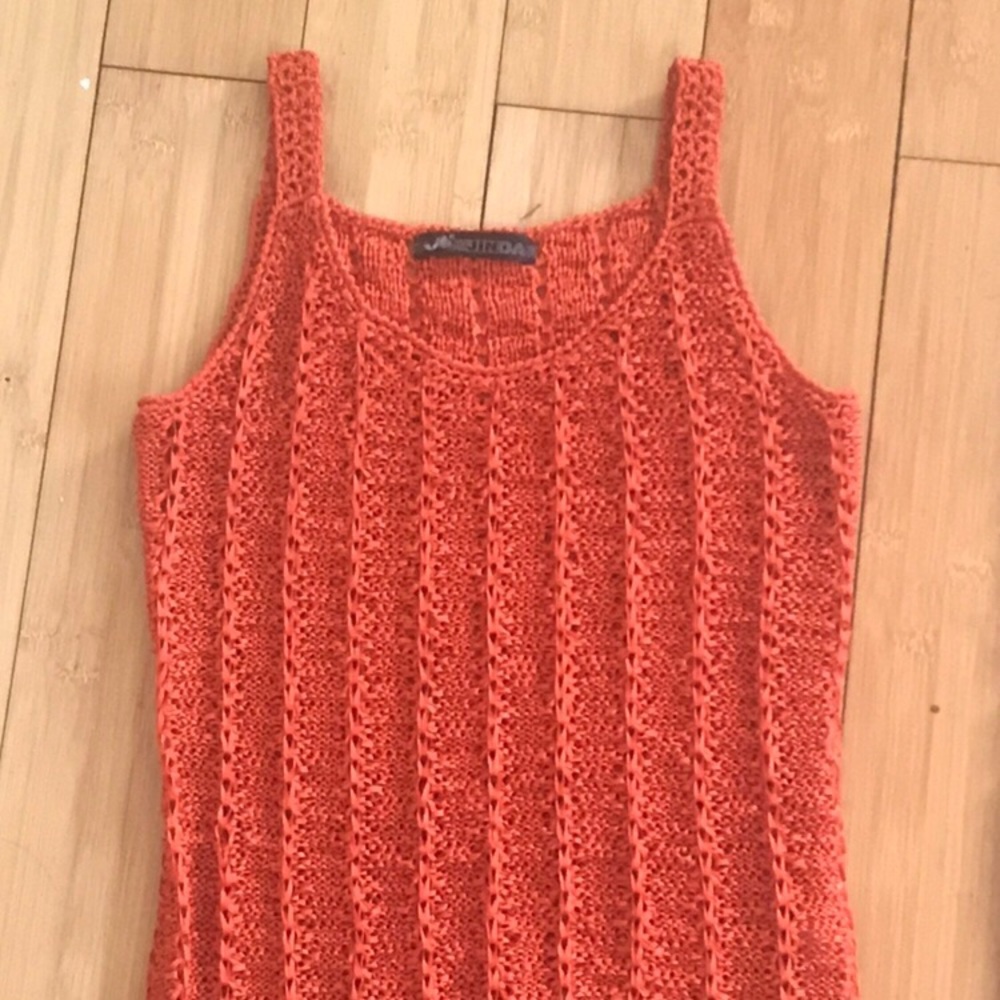 Tangerine Crochet Top